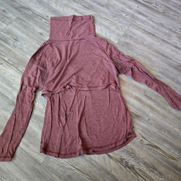 Nursing Breastfeeding Mauve Turtleneck Sweatshirt - Picture 1 of 4